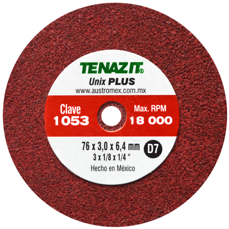 Rueda unix de densidad 7 de 76 x 3.0 x 6.4 mm