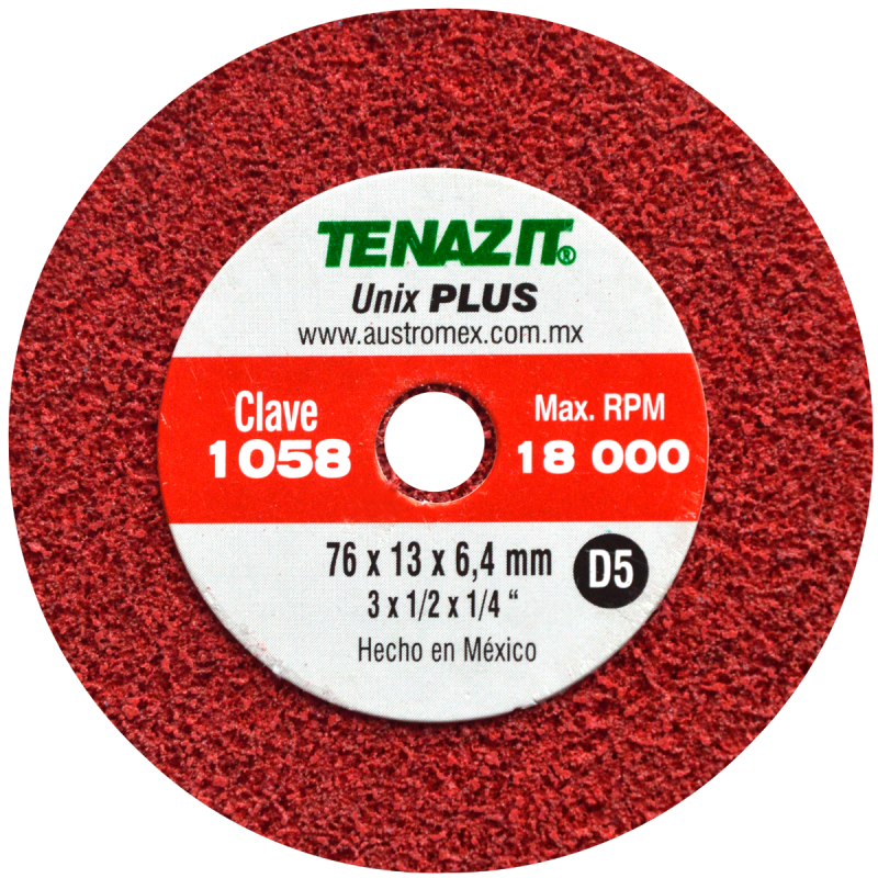 Rueda unix de densidad 5 de 76 x 13.0 x 6.4 mm