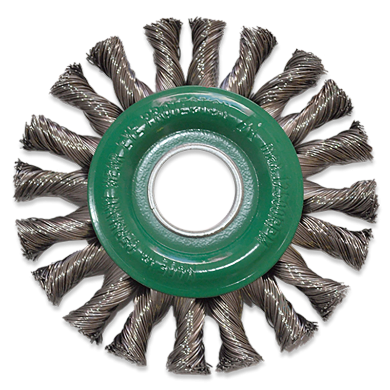 Cepillo circular trenzado de 115 x 0.50 x MR mm para limpieza de acero inoxidable y eliminación de soldadura, pintura, óxido, corrosión, fundición y cualquier adherencia