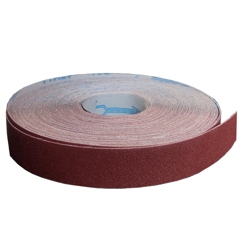 Rollo de lija de óxido de aluminio, grano 100, de 38 x 45720 mm