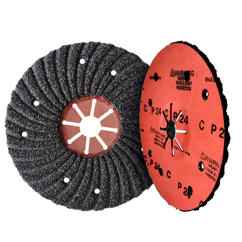 Disco abrasivo semiflexible de carburo de silicio, grano 24, de 178 x 22.2 mm