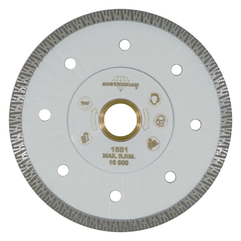 Disco de diamante de 115 x 1.3 x 22.2 mm para corte de cerámica súper densa