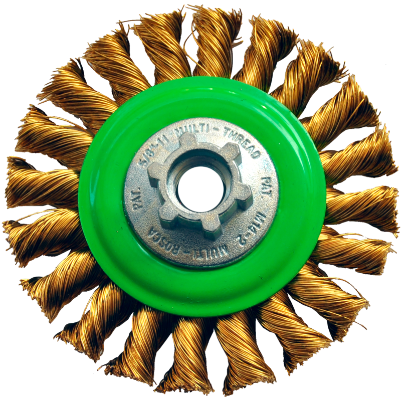 Cepillo circular trenzado de 100 x 0.40 x MR mm para limpieza de superficies metálicas y remoción de soldadura, pintura, barniz, corrosión, fundición y cualquier adherencia