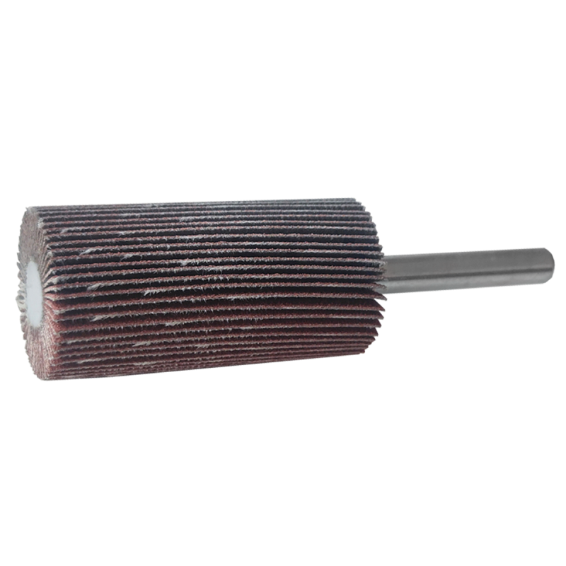 Rueda flap con vástago de óxido de aluminio, grano 120, de 25 x 50 x 6.4 mm