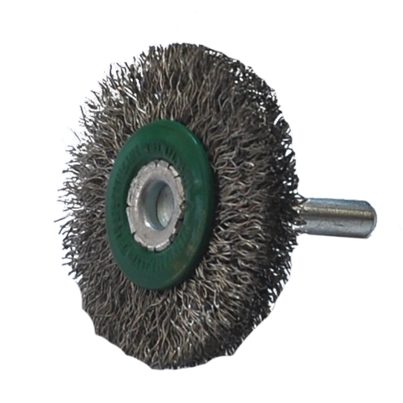Cepillo con vástago de 50 x 0.30 x 6.4 mm para limpieza de superficies de acero inoxidable y remoción de soldadura, pintura, corrosión, fundición y cualquier adherencia