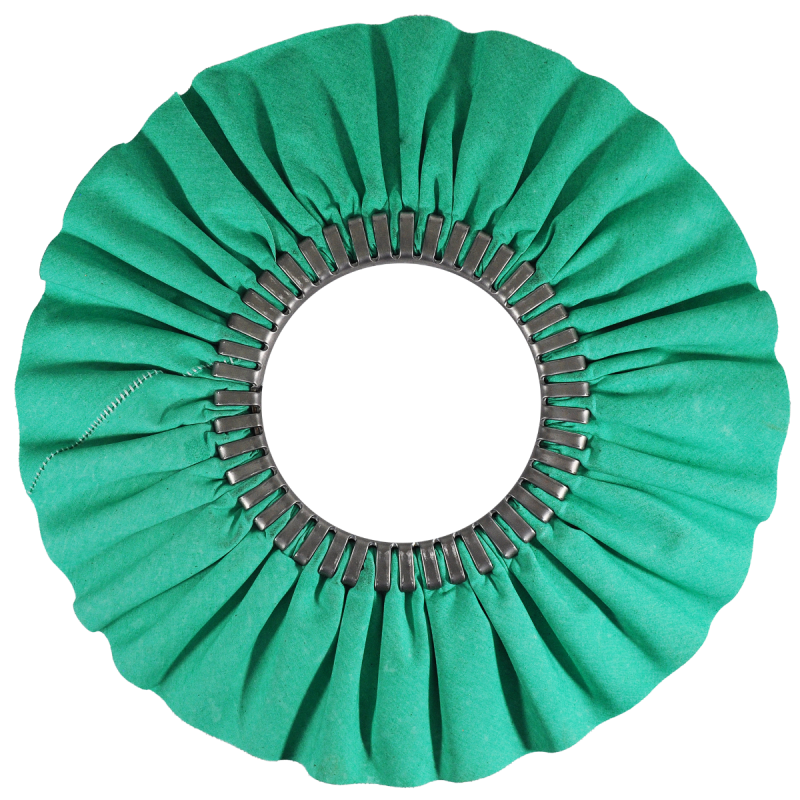 Rueda de tela tratada de 406 x 127 mm para pulido.