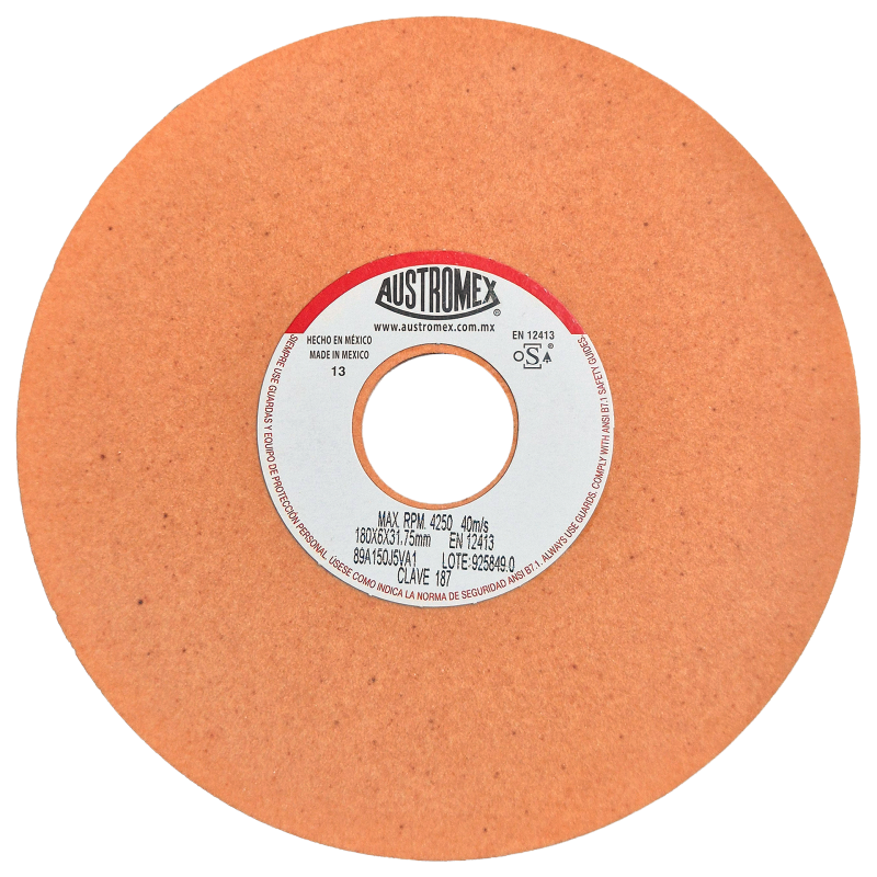 Rueda Abrasiva de 180 x 6 x 31.75 mm para afilar todo tipo de herramientas de corte