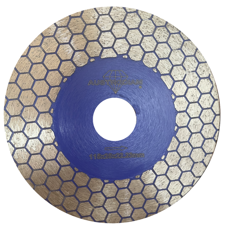 Disco de diamante 2 en 1 para corte y desbaste.