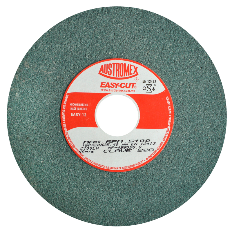 Rueda Abrasiva para esmerilar y afilar herramientas de corte de carburo de tungsteno de 150 x 20 x 25.4 mm