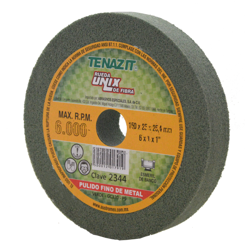 Rueda unix de oxido de aluminio grano 320 de 150 x 25 x 25.4 mm