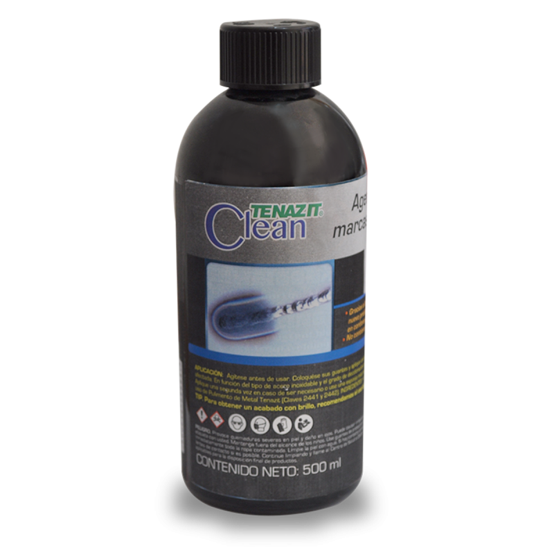 Líquido limpiador para limpieza y eliminación de marcas de soldadura en acero inoxidable de 500 ml