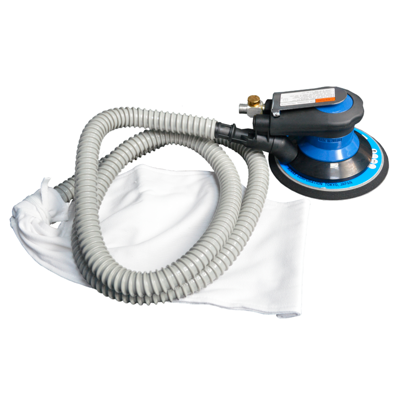 Lijadora roto-orbital con sistema individual de absorción y recolección de polvo para discos de lija de 150 mm