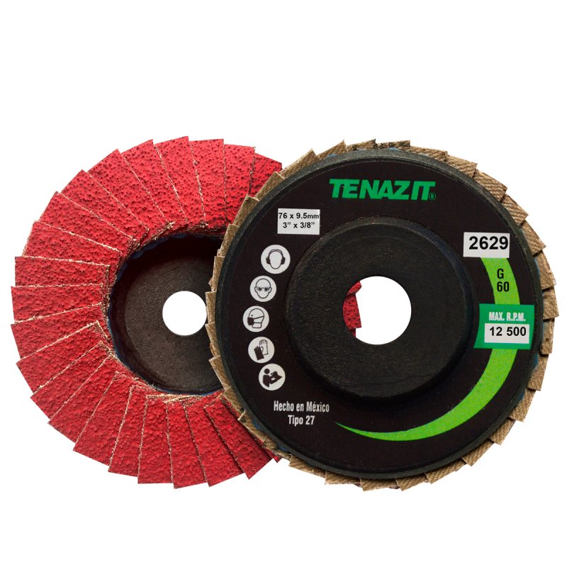 Disco minilam, especificación TGU60P, grano cerámico, de 76 x 9.5 mm