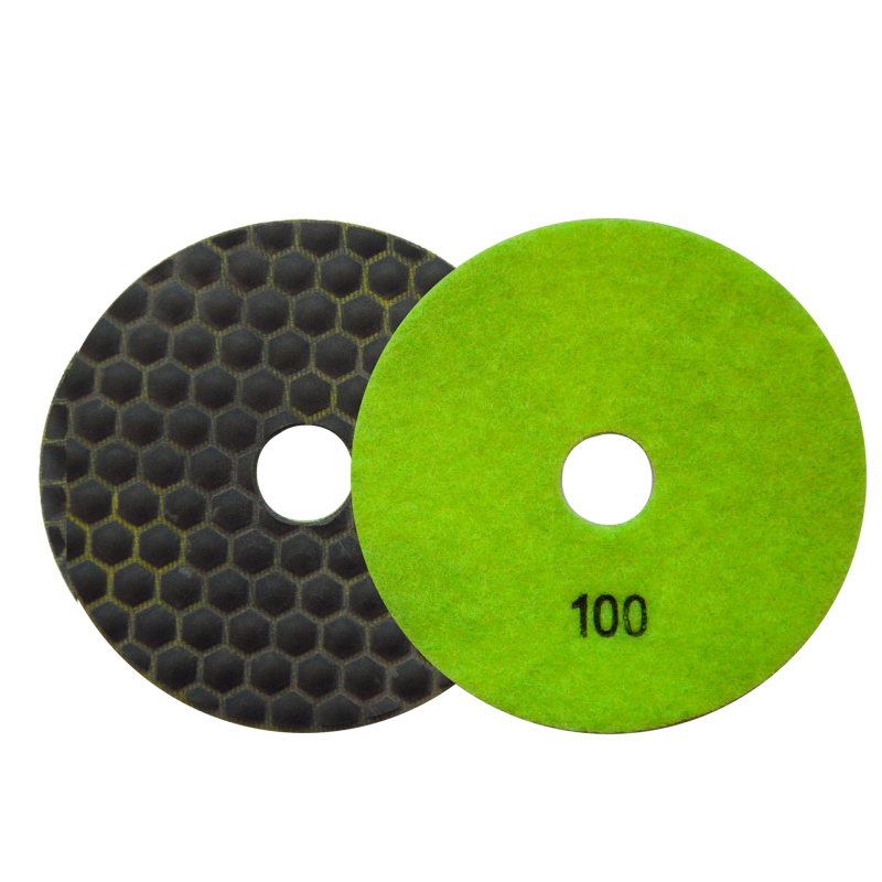 Pad de diamante de 100 mm para pulido de superficies curvas de granito, mármol y terrazo