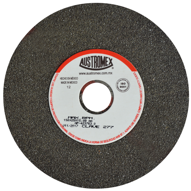 Rueda Abrasiva para desbaste de metal de 150 x 25 x 15.88 mm