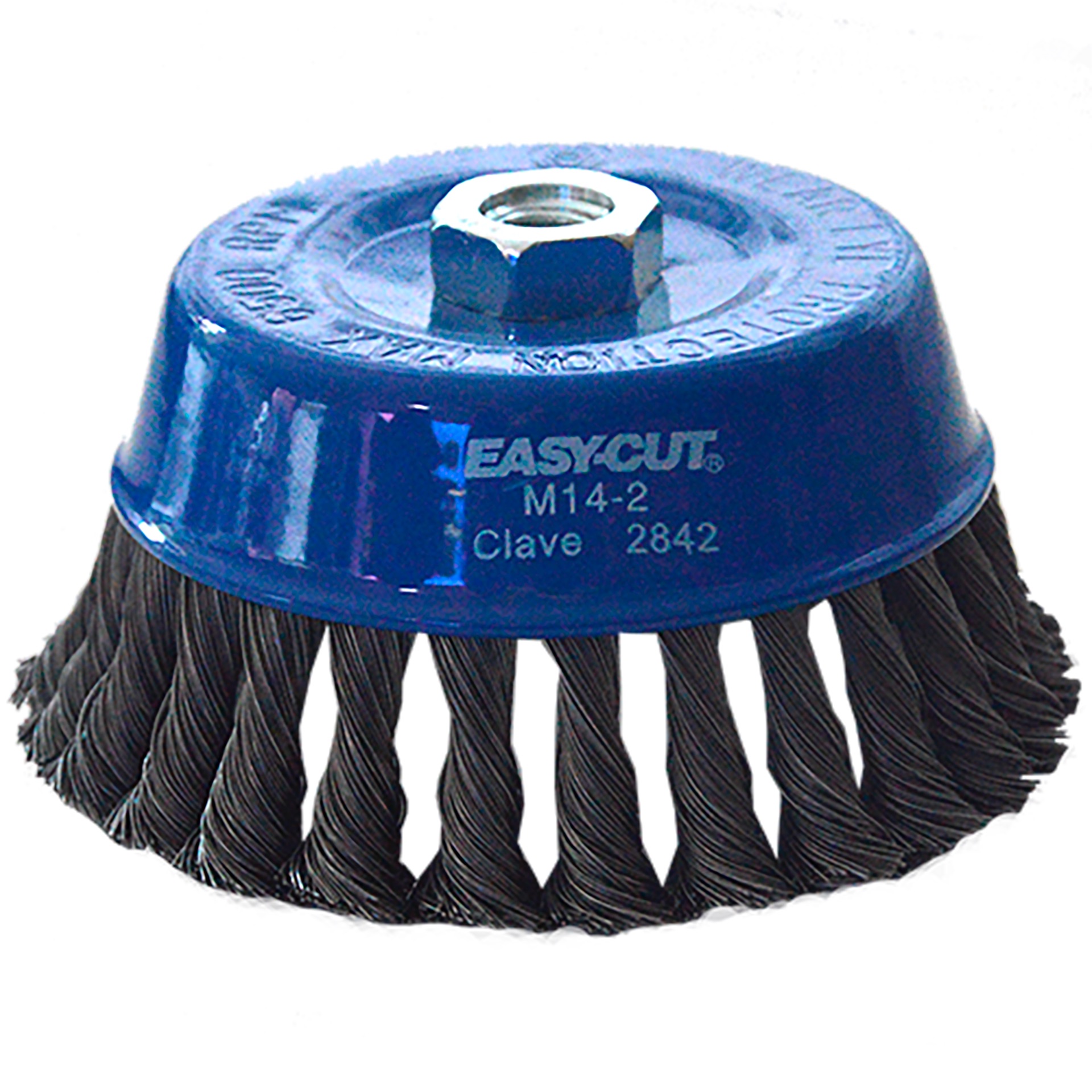 Cepillo tipo copa trenzado de 125 x 0.50 x M14 mm para limpieza de metales y eliminación de soldadura, pintura, óxido, corrosión, fundición y cualquier adherencia