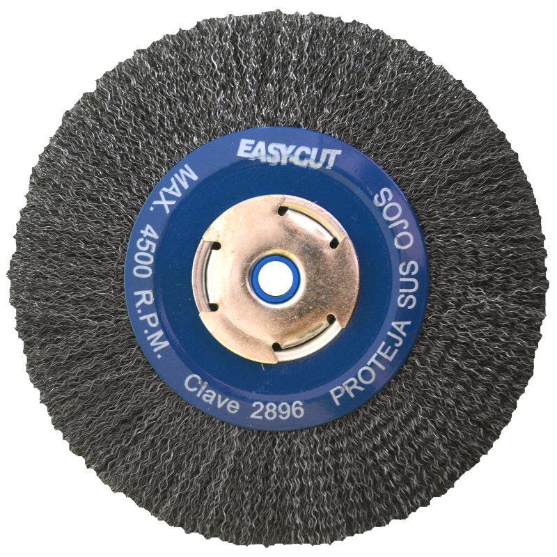 Cepillo circular ondulado de 200 x 0.35 x 15.9 mm para limpieza de superficies metálicas y remoción de soldadura, pintura, corrosión, fundición y cualquier adherencia