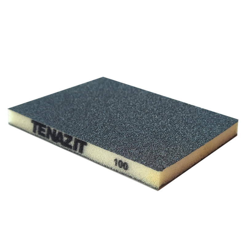 Pad para lijado de carburo de silicio, grano 100 de 123 x 98 x 12.5 mm