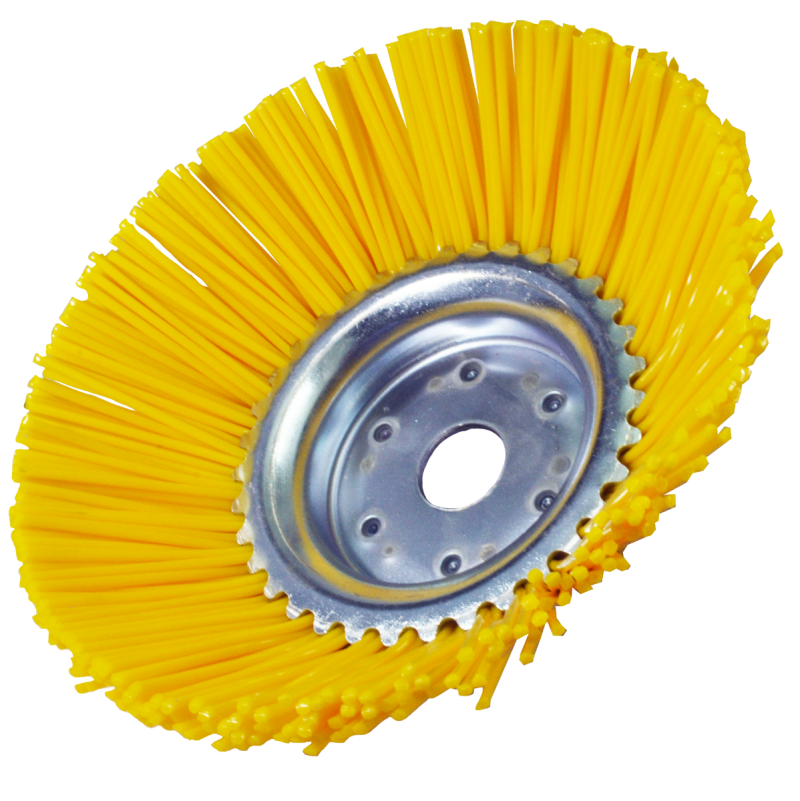 Cepillo cónico de polyester de 200 mm de diámetro para limpieza y desbrozado.