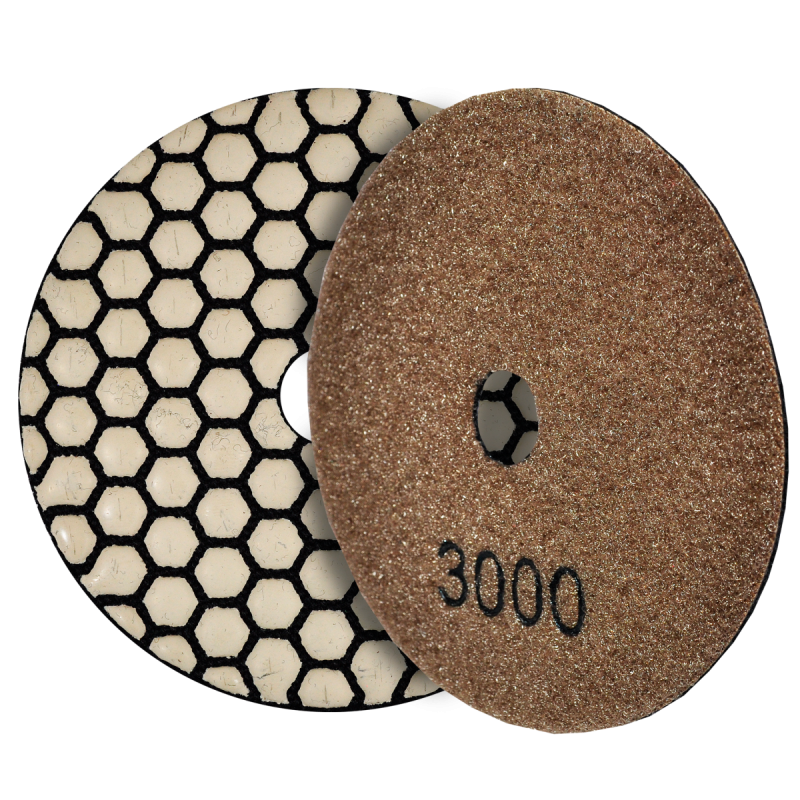 Pad de diamante de 100 mm para pulido en seco de superficies de granito, mármol y terrazo