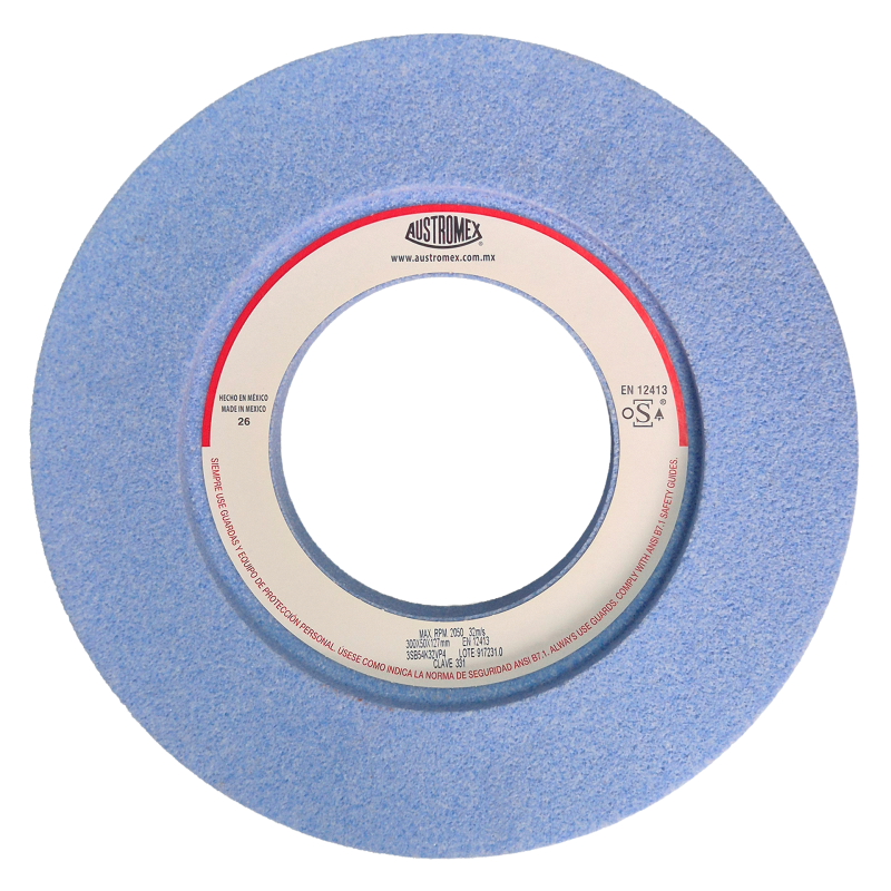 Rueda Abrasiva de 300 x 50 x 127 mm para afilado y rectificado de acero