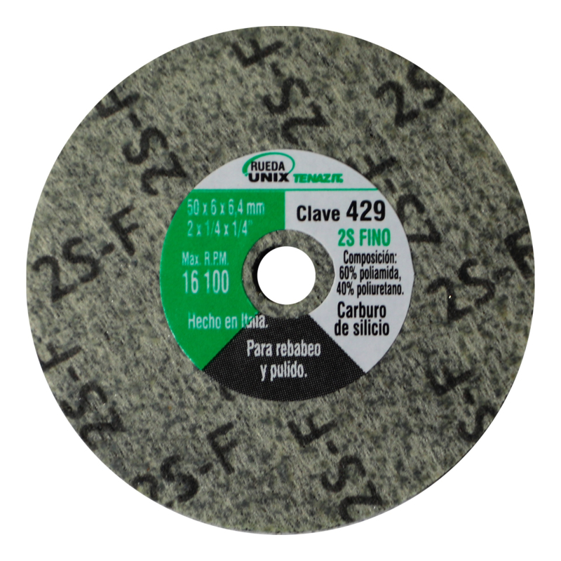 Disco unix de carburo de silicio grano fino de 50 x 6 x 6.4 mm