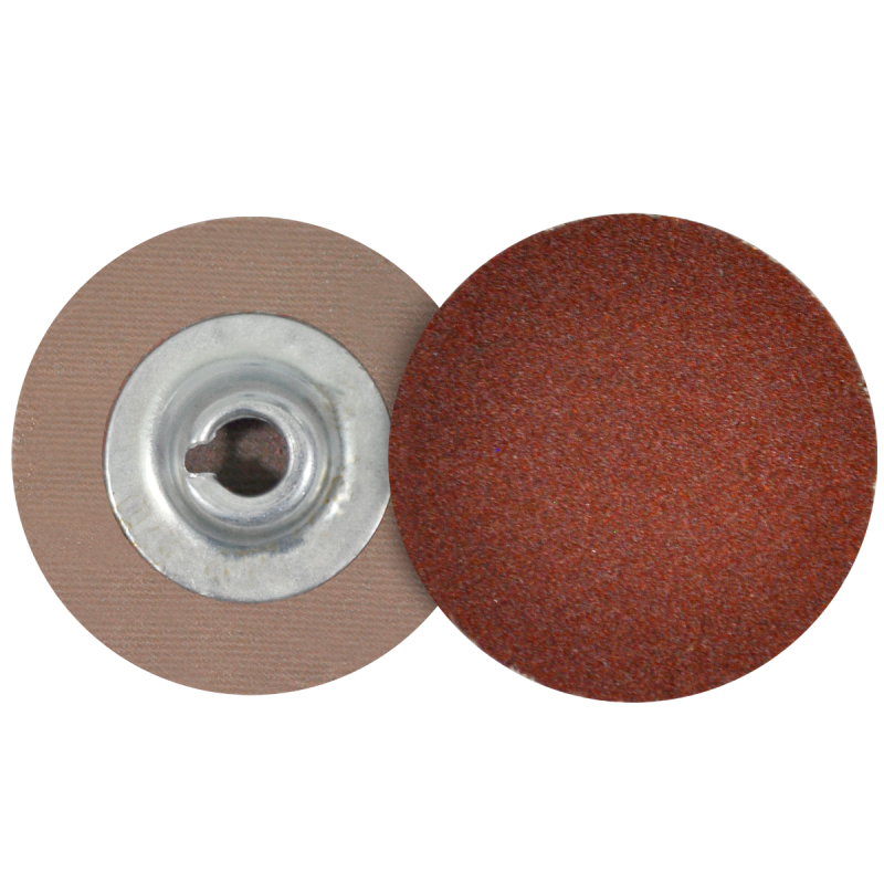 Disco de lija de cambio rápido (SPIN-ON), especificación TUAX - 180, grano óxido de aluminio, de 76 mm