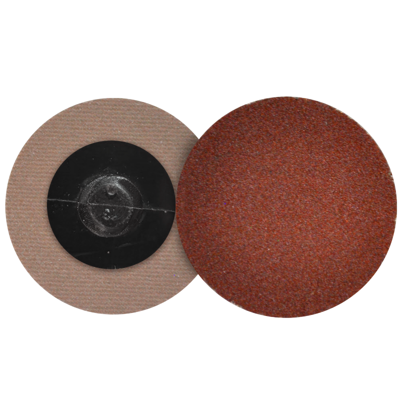 Disco de lija de cambio rápido (ROL-OK), especificación TUAX - 180, grano óxido de aluminio, de 38 mm