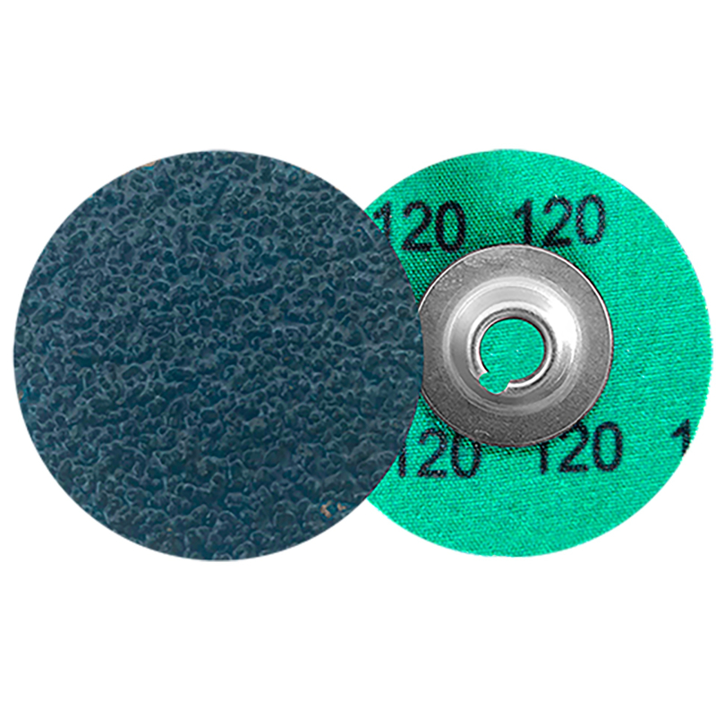 Disco de lija de cambio rápido (SPIN-ON), especificación TRZX-120, grano zirconio, de 51 mm