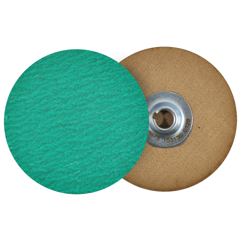 Disco de lija de cambio rápido (SPIN-ON) de óxido de zirconio, color verde,  grano 120