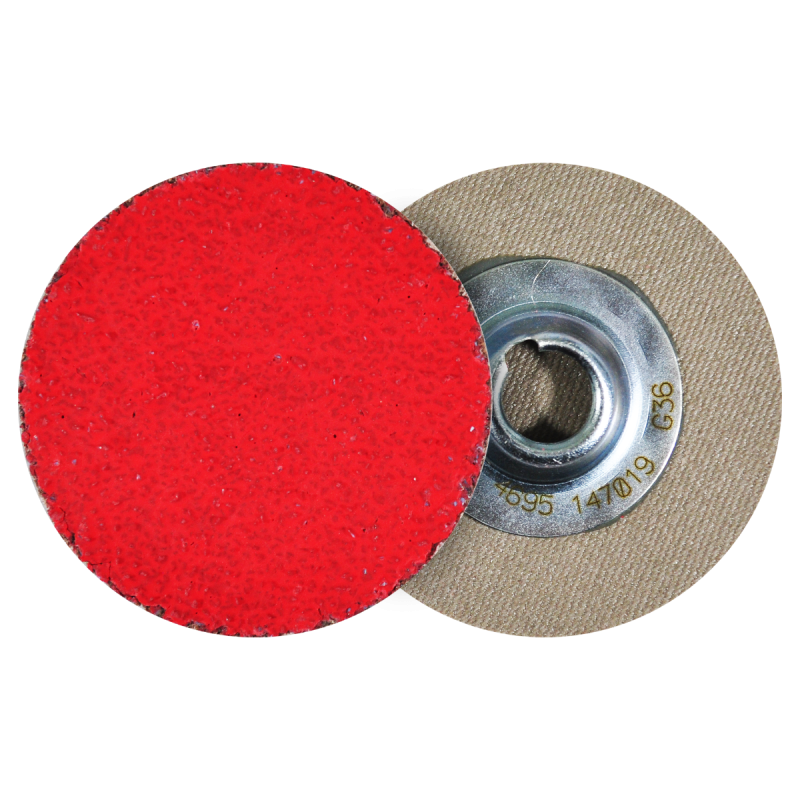 Disco de lija de cambio rápido (SPIN-ON), especificación TTG2X - 36, grano cerámico, de 51 mm