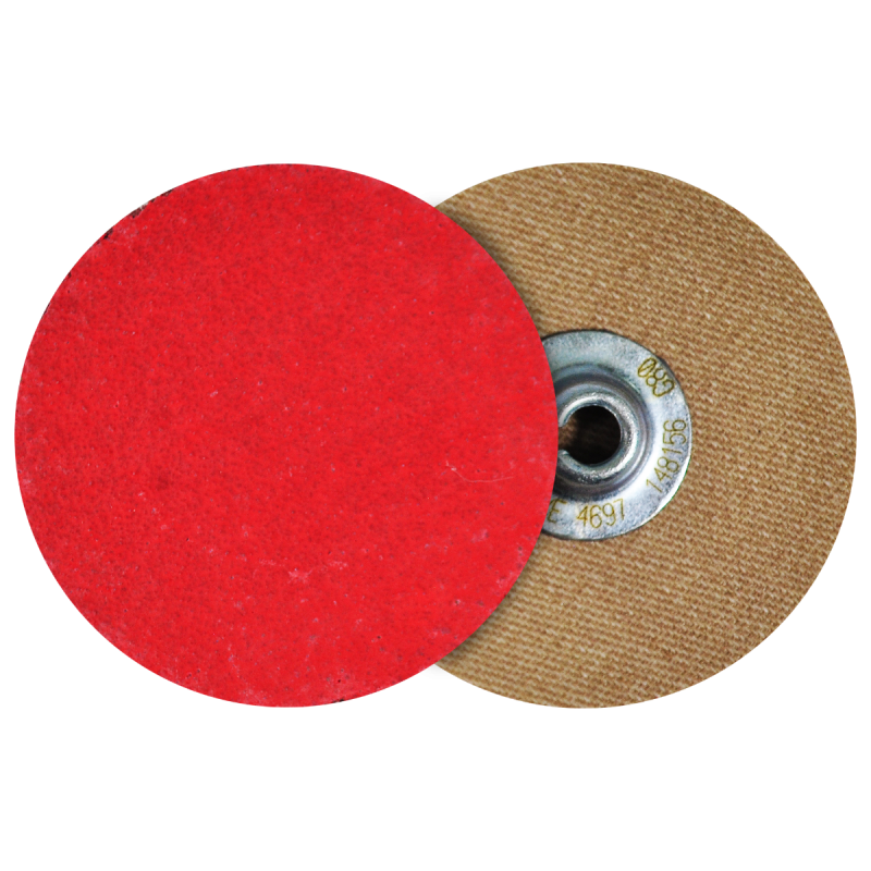 Disco de lija de cambio rápido (SPIN-ON), especificación TTG2X - 80, grano cerámico, de 51 mm
