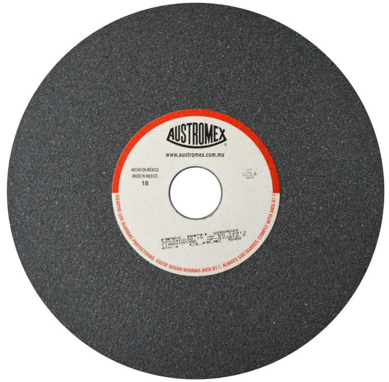Rueda Abrasiva para esmerilar todo tipo de acero, hierro forjado de 300 x 40 x 38.10 mm
