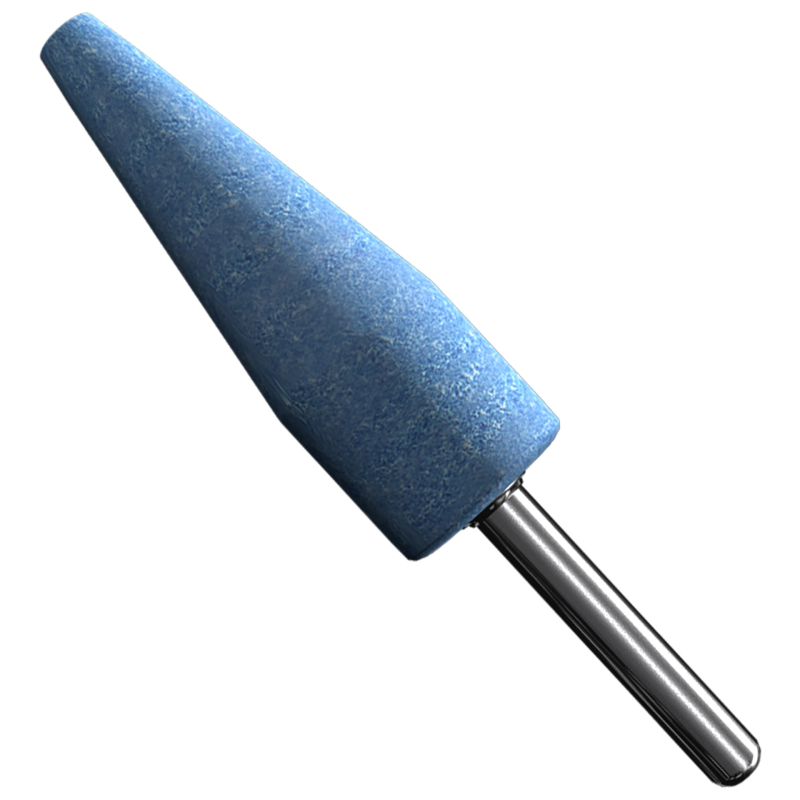 Punta Montada para el desbaste y pulido de aceros suaves, aceros duros, soldadura y fundición de 20 x 65 x 6.4 mm
