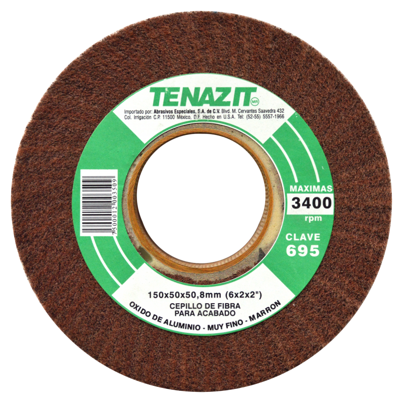 Cepillo de fibra de óxido de aluminio de 150 x 50 x 50.8 mm