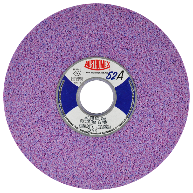 Rueda Abrasiva de 180 x 13 x 31.75 mm para rectificado de superficies planas y aceros
