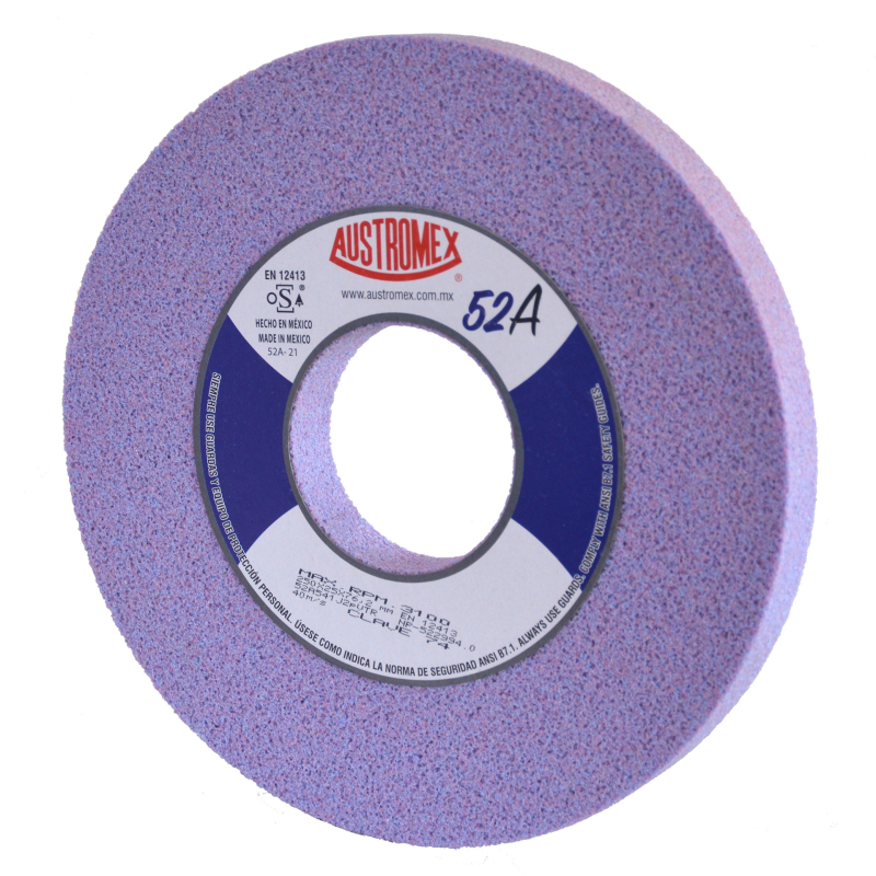 Rueda Abrasiva de 250 x 25 x 76.2 mm para rectificado de superficies planas y aceros