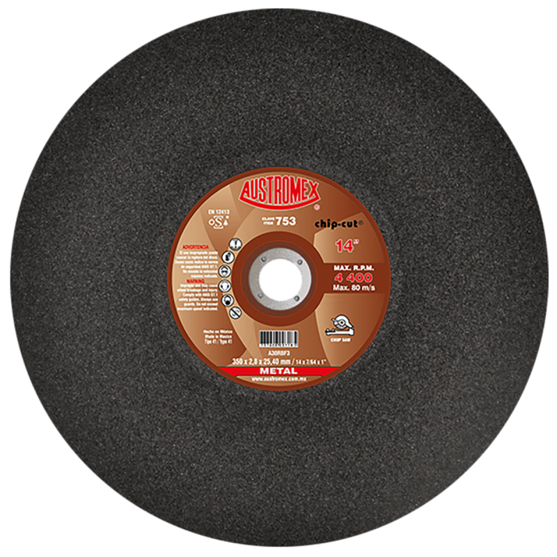 Disco abrasivo para corte o ranurado de metal de 350 x 2.8 x 25.40 mm