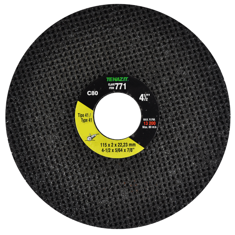Disco tipo 41 de 115 x 2 x 22.23 mm para corte.