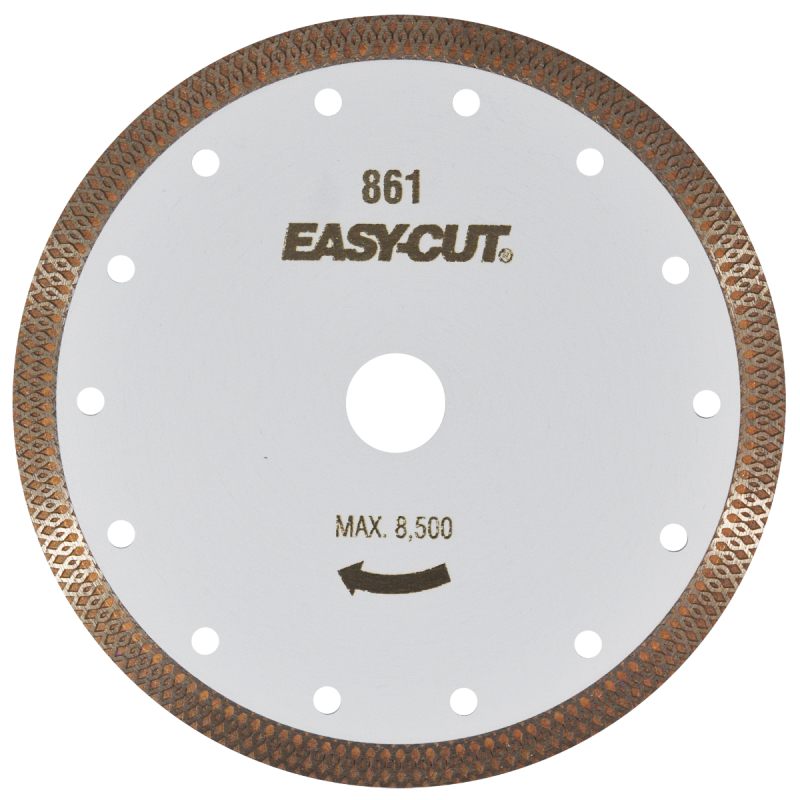 Disco de diamante turbo de 180 x 1.7 x 22.23 mm para corte de cuarcita y loseta dura.