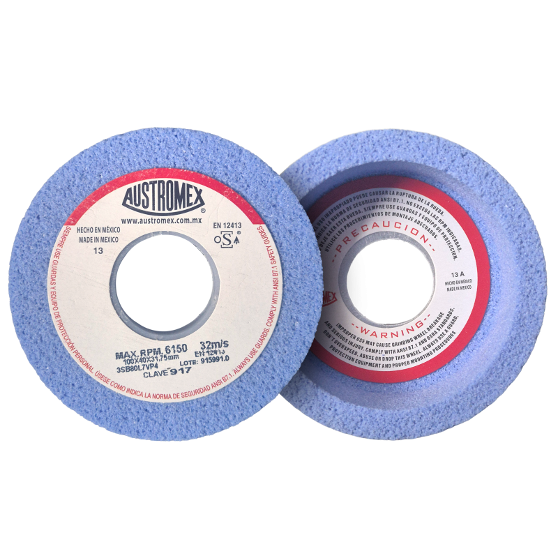 Copa abrasiva de 100 x 40 x 31.75 mm para afilado y rectificado de acero